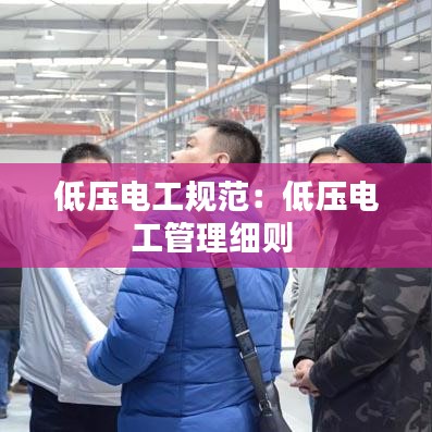 低壓電工規(guī)范：低壓電工管理細則 