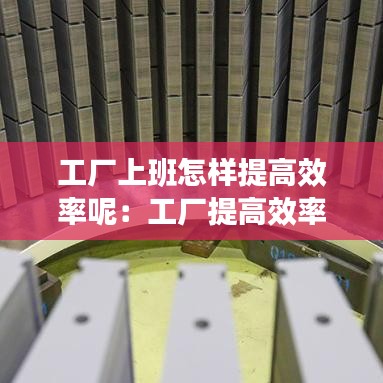 工廠上班怎樣提高效率呢：工廠提高效率的方法 
