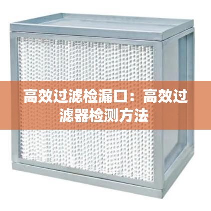高效過濾檢漏口：高效過濾器檢測方法 