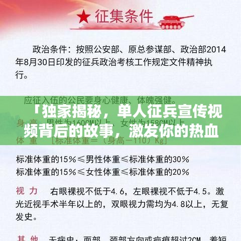 「獨(dú)家揭秘，單人征兵宣傳視頻背后的故事，激發(fā)你的熱血青春！」