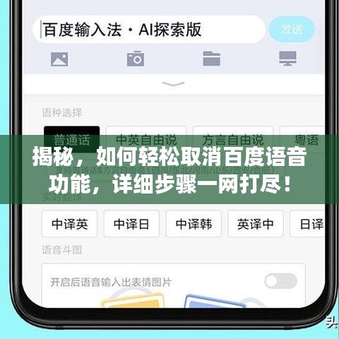 揭秘，如何輕松取消百度語(yǔ)音功能，詳細(xì)步驟一網(wǎng)打盡！