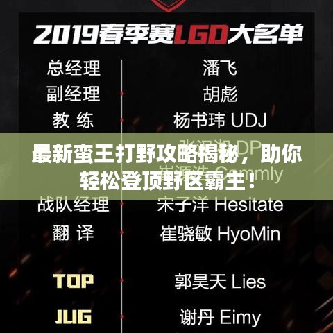 最新蠻王打野攻略揭秘，助你輕松登頂野區(qū)霸主！